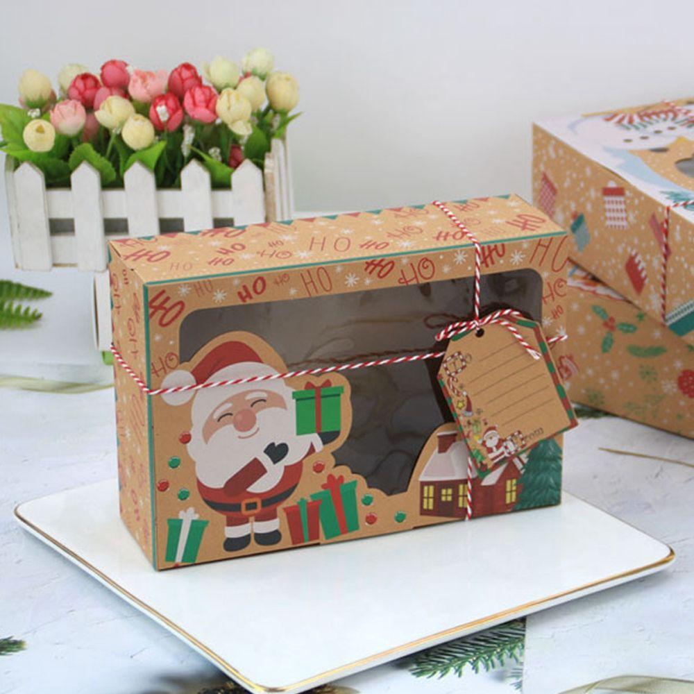 With Window Candy Boxes Dessert Cake Tool Gift Bag Christmas Gift Boxes Bakery Boxes Food Packing
