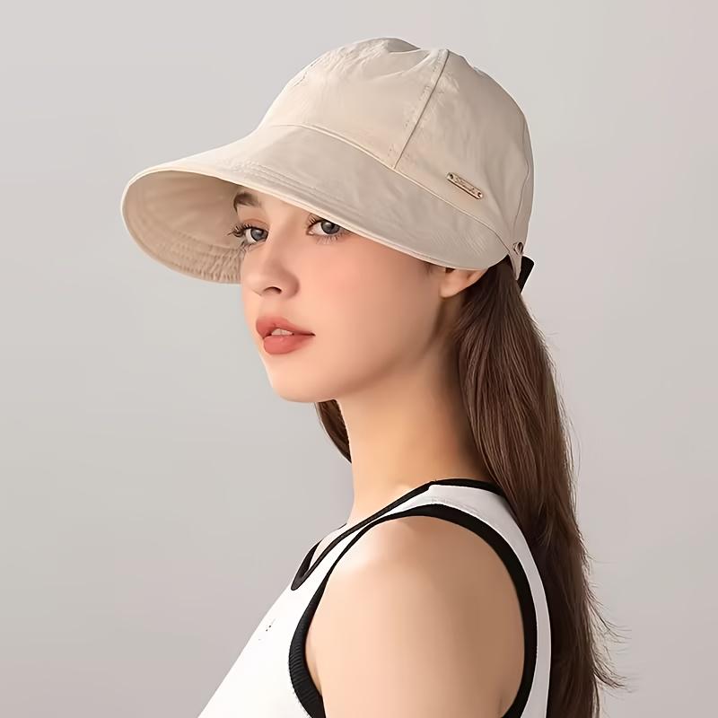 1Pc Women'S Lightweight Foldable Baseball Cap With Adjustable Wide Brim: A Versatile Fashion Accessory For Everyday Casual Wear