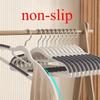10Pcs Set of Non-slip Hangers Sturdy and Durable Rotating Hook Hangers Laundry Bathroom & Bedroom Clothes Hangers Organization