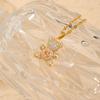 Little Bear Inlaid Love Zircon Women's Party Stainless Steel Plated 18K Gold Hypoallergenic Jewelry Pendant Necklace