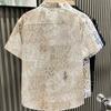 New Men's Summer Shirts Loose Trendy Versatile Cool Looking Shirts with Stylish Prints Casual Short Sleeved Shirts
