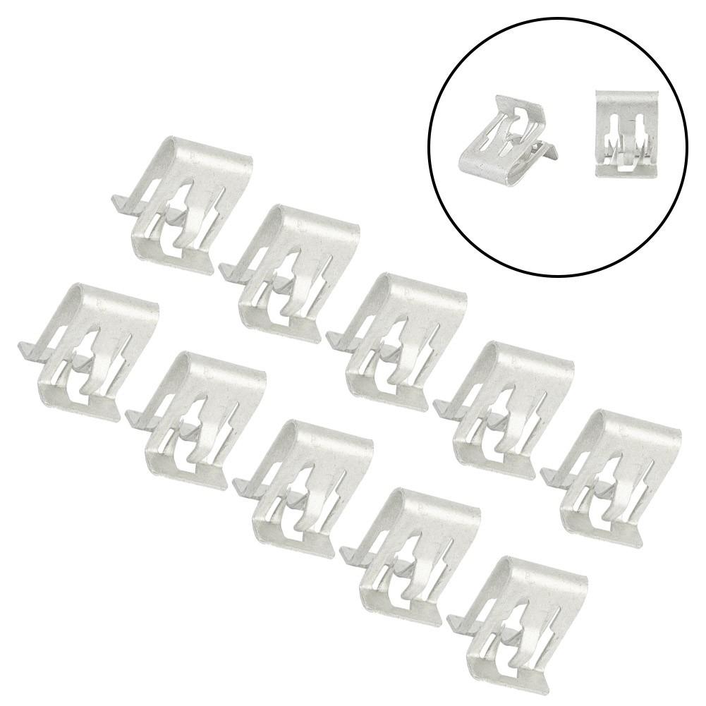 Parts Retainer Clip Replacement Silver Vehicle 10pcs/kit