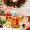 1Pc Christmas Decoration Cartoon Double Sided Gingerbread Handbag Christmas Children's Candy Bag Gift Bag