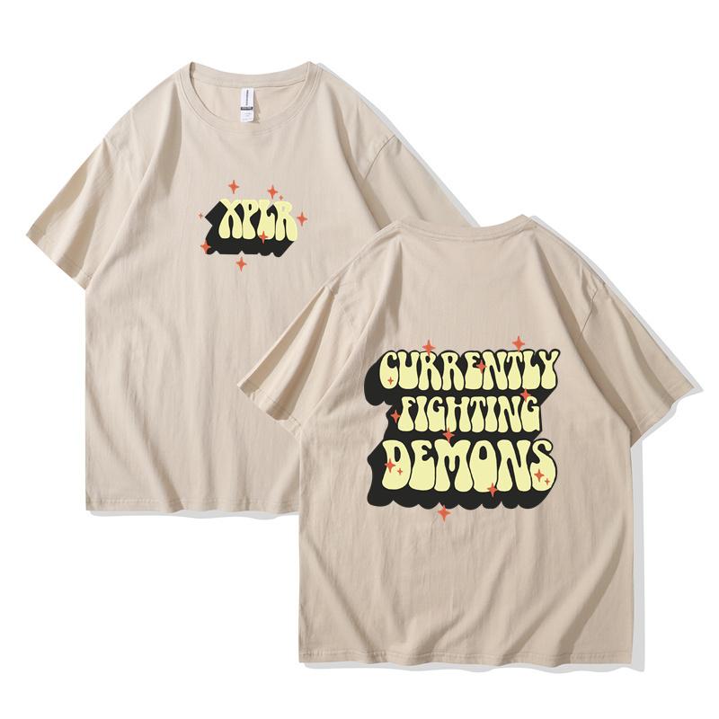 2024 New Sam and Colby XPLR Fighting Demons Merch Cotton T-Shirt Men and Woman Short Sleeve Funny T Shirt Unisex Harajuku Tops