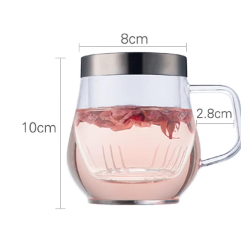 TAYOHYA 500ml Double-Layer Glass Tea Infuser Mug