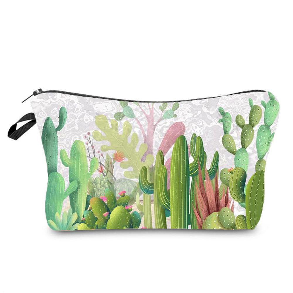 Women Flower Print Cosmetic Bag Toiletries Organize Travel Storage Case 6388