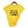 The Season Pumpkin Coffee Print Women T Shirt Autumn Graphic T Shirts Fall Harajuku Tees Aesthetic