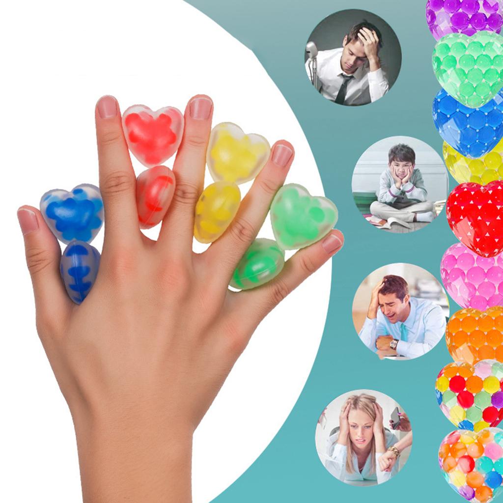 Heart Shaped Stress Relief Balls, Face Water Bead Toys, Sensory Balls For Kids Adults, Colorful Balls For Anxiety Relief,Classroom Prizes
