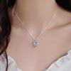 2024 New Style Women's Light Luxury 925 Sterling Silver Clavicle Chain Choker Ping An Lock Necklace