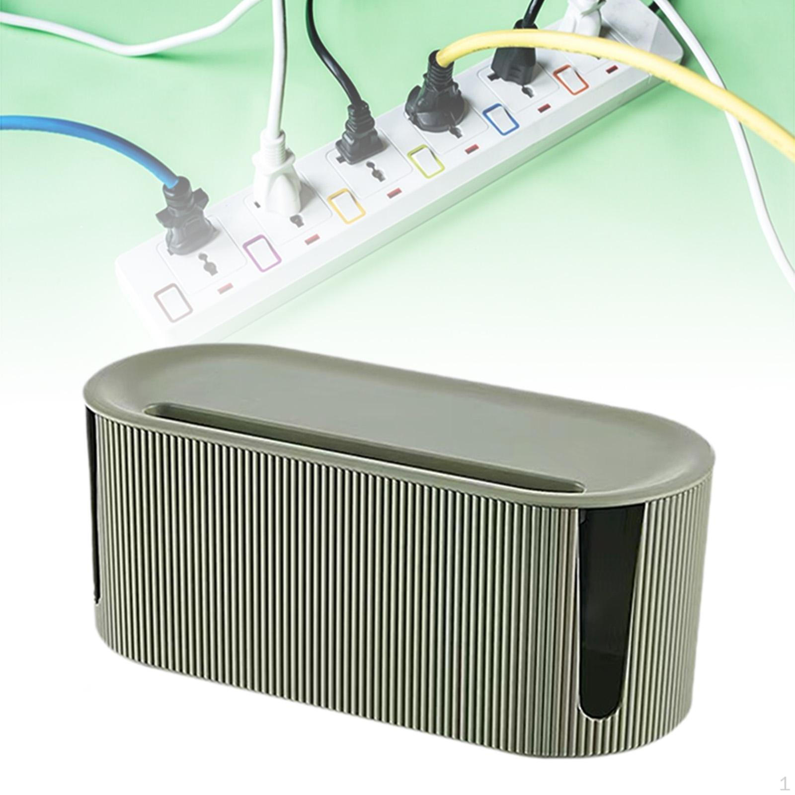 

Cable Management Box Cord Organizer Multifunctional Container Hider Protector Cover Power Strip зелений
