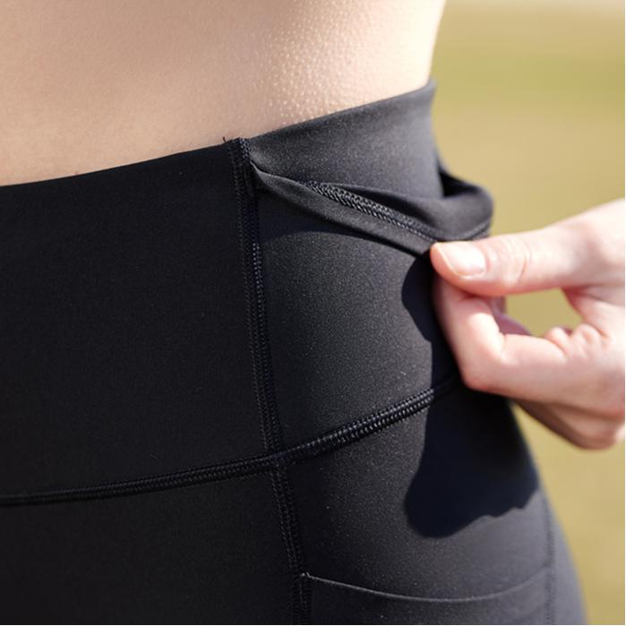 Saucony Solid Color Knitted Breathable Stretch Sports Shorts Women shorts Black SC1239064-1