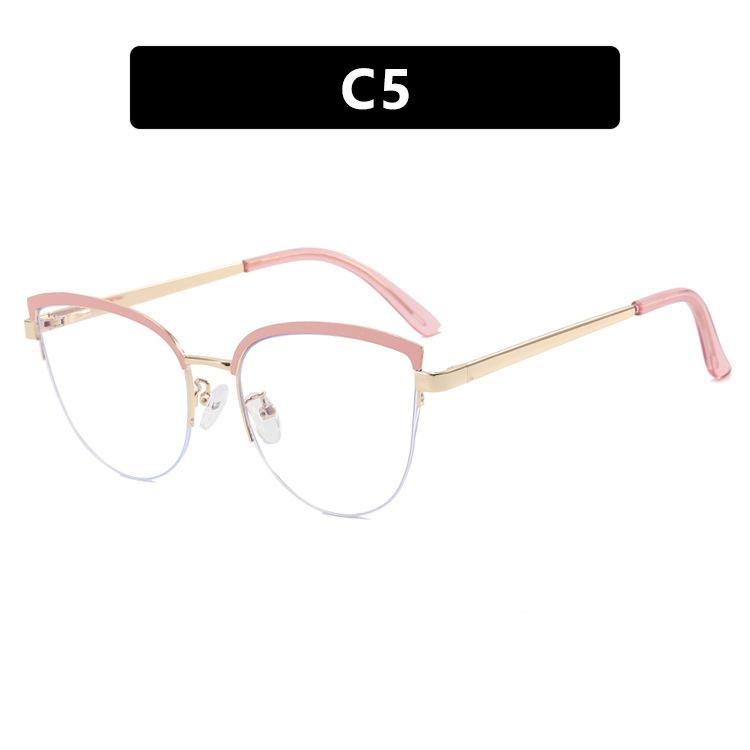 

Женские очки с защитой от синего света, модные индивидуальные художественные ретро кошачий глаз, металлические простые очки, студенческие очки для вождения, уличные очки для поездок на работу