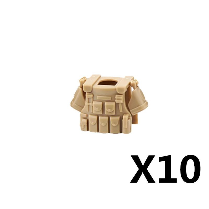 MOC Militärfigur Zubehör Bausteine Alpha SWAT Helm Weste Rucksack Knieschoner Nachtsichtgeräte Steine Spielzeug K017