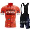 2025 für STRAVA Kurzarm-Set, Fahrrad Rennrad Radsportanzug, schnelltrocknend, atmungsaktiv und schweißabsorbierend
