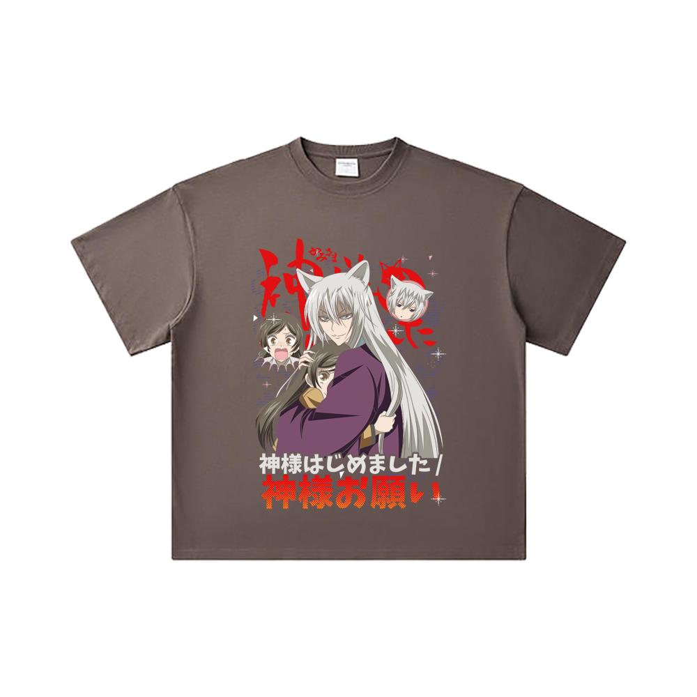 260 GSM Double Yarn 32 Count 100% Cotton Kamisama Kiss V1 Print Unisex Heavy Cotton T Shirt