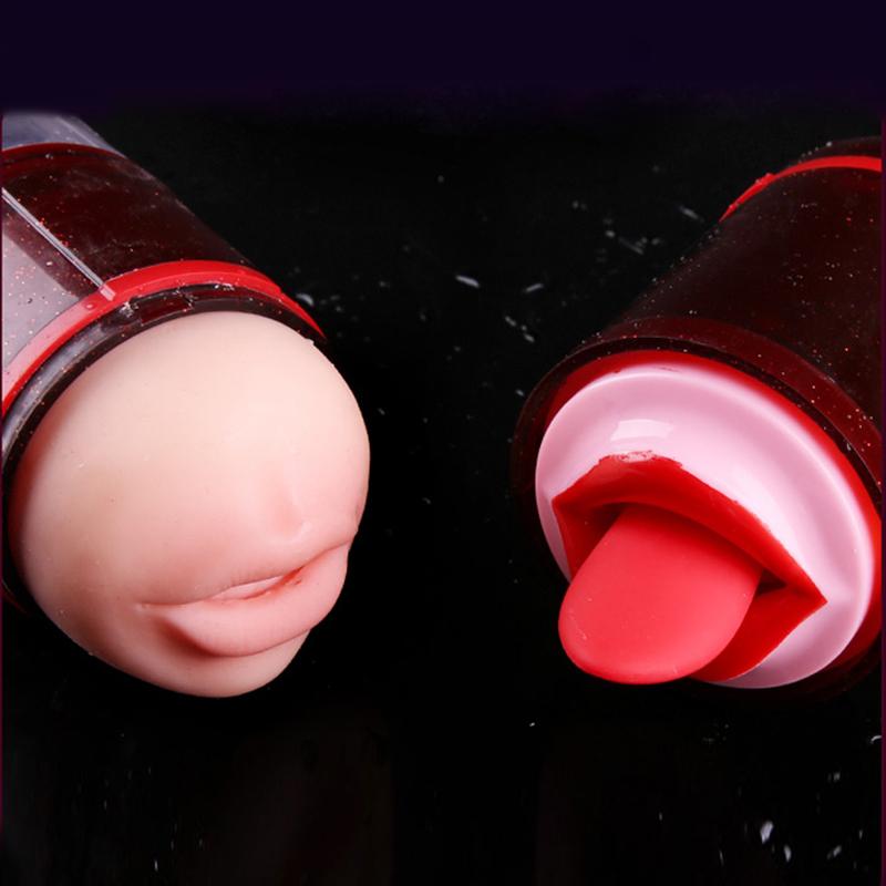 Sex Male Masturbator Deep Throat Penis Suck Massage Realistic Voice Vagina Licking Tongue Vibrator Masturbation Cup