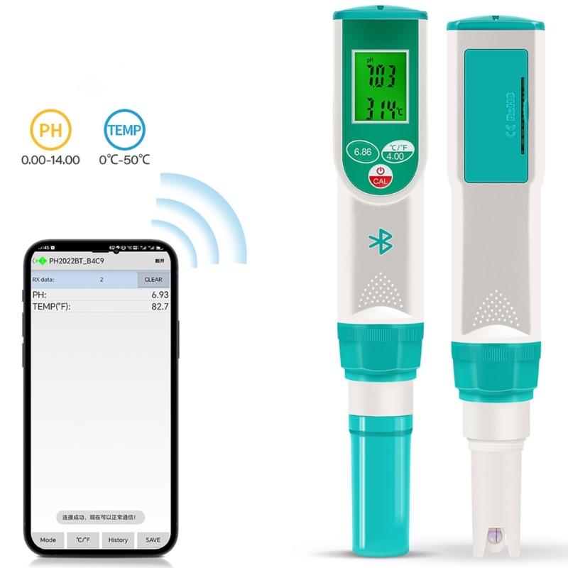 Pocket Meter Water Quality Tester for Swimming Pool Agriculture Temperature Meter 0-14PH Digital Tester Pen Portable