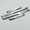 For Skoda SCALA ~2025 Stainless External Scuff Plate Door Sill Guards Thresholds Cover Trims Car Accessories