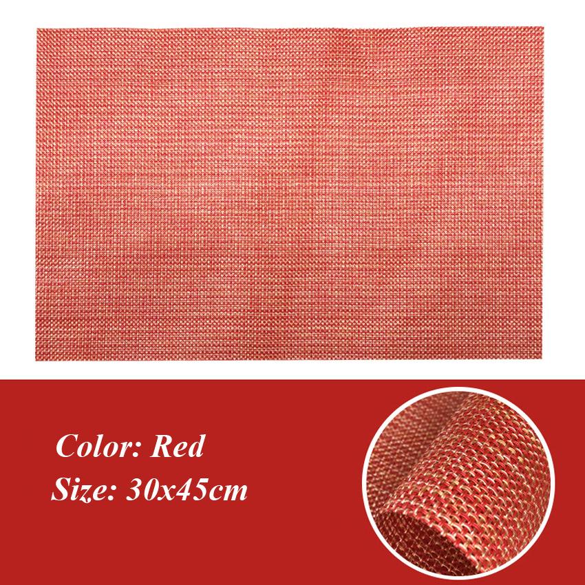2/4/6 buc. Covoraș de loc pentru masă din PVC Covoraș pentru masă de cafea țesătură tampoane cu discuri Bowl Coasters De Cozinha 30*45 cm farfurie bar bucătărie