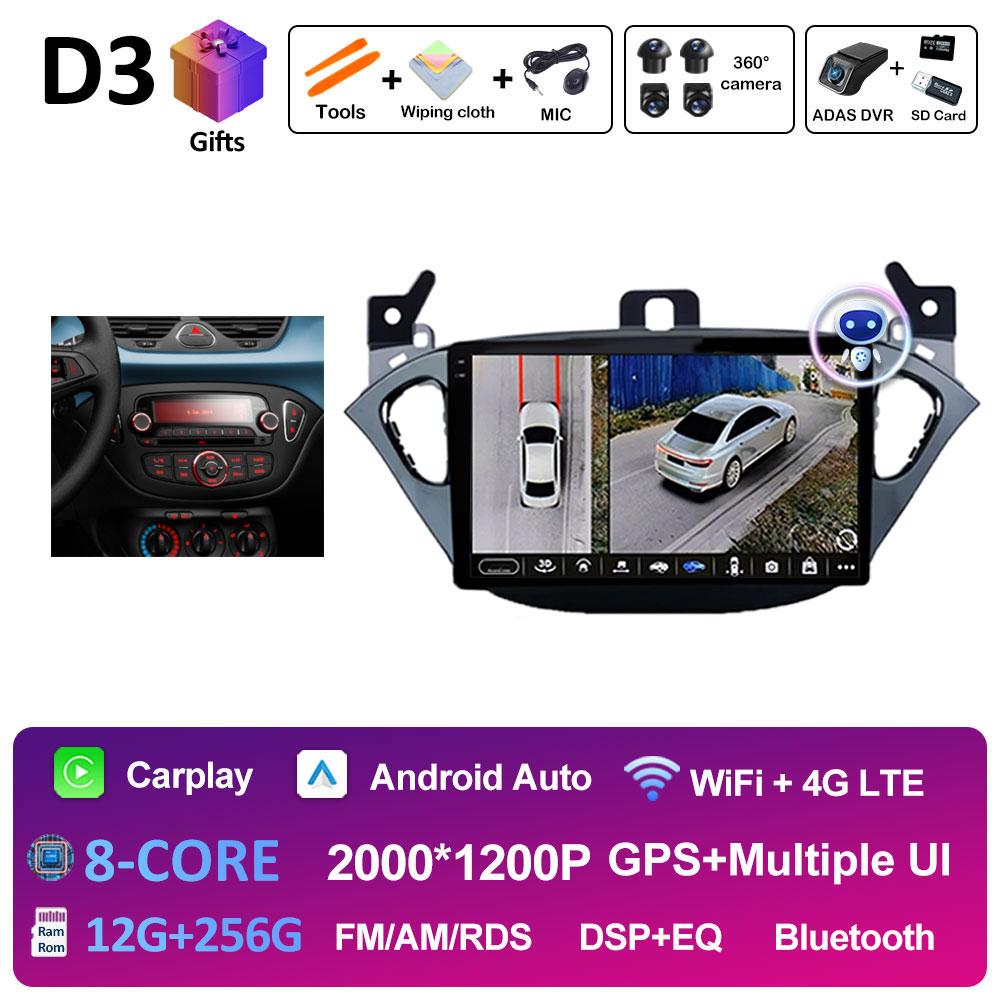 9 Inch Car Video For Opel Corsa E 2015 2016 2017 2018 2019 Radio Player Navigation GPS Wireless Carplay Cooling Fan Auto Tools
