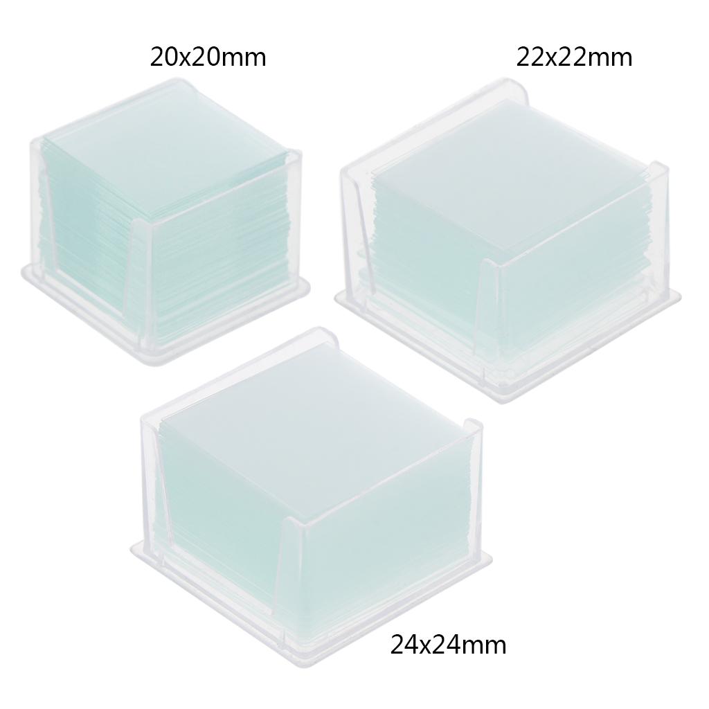 Vetrini Quadrati Trasparenti in Vetro Coprivetrini per Microscopio Vetrini Quadrati in Vetro per Microscopio Accessori per Strumenti Ottici