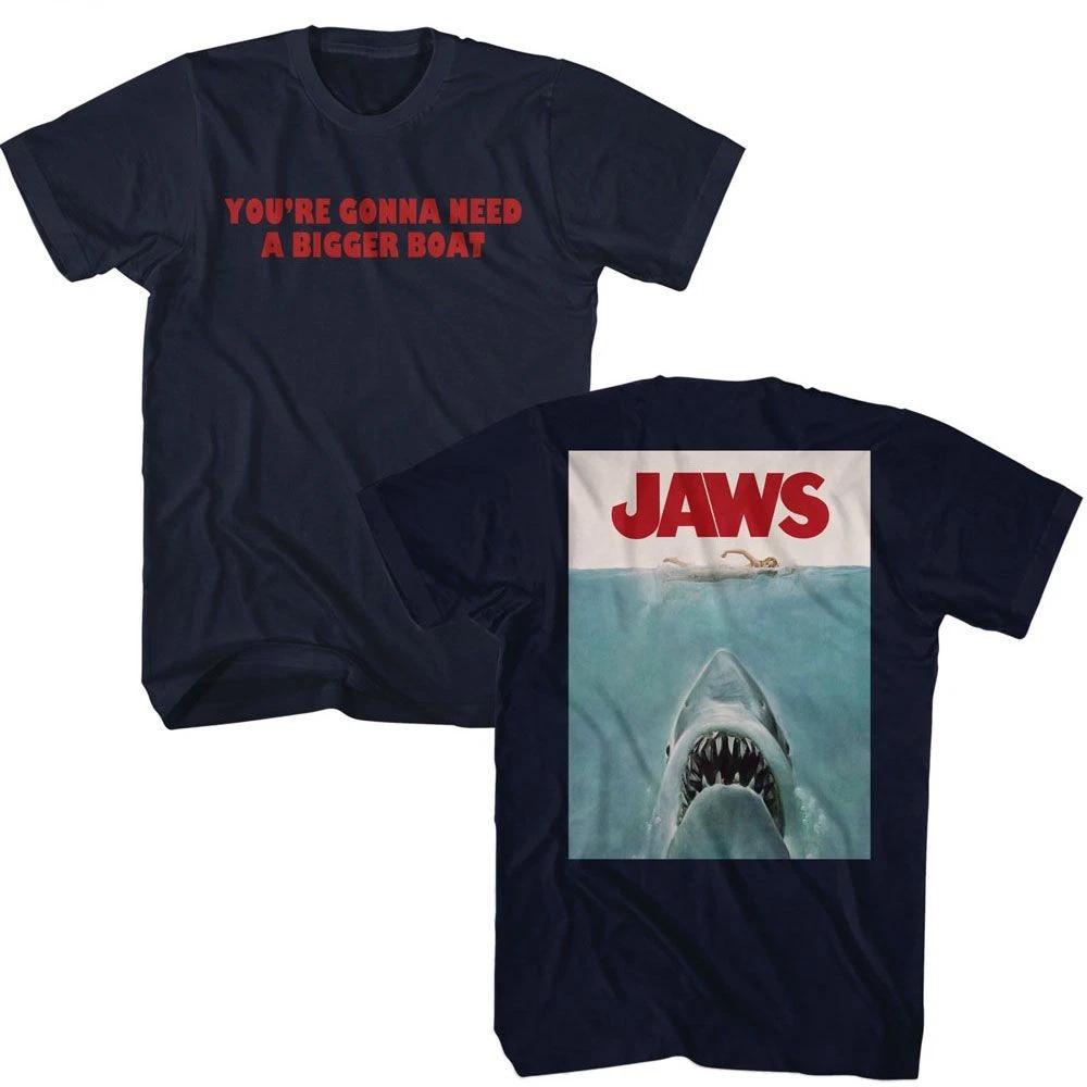 Jaws - Bigger Boat - American Classics - Solid Blue  Short Sleeve Children s T-shirt 140