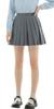 Sharphon Uniform Mini 36cm Solid High Pleated Skirt, Gray, Length, Color, Waist,