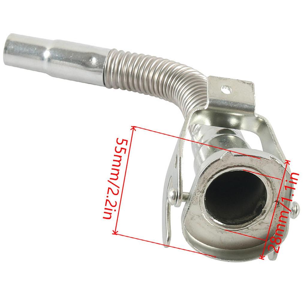 Long Nose Flexible Fuel Can Spout Stainless Steel Leakproof Nozzle Smooth Flow for Jerry Cans Automotive Use