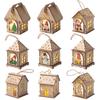 Christmas Luminous Wooden Cabin Ornament - Small House Tree Decoration