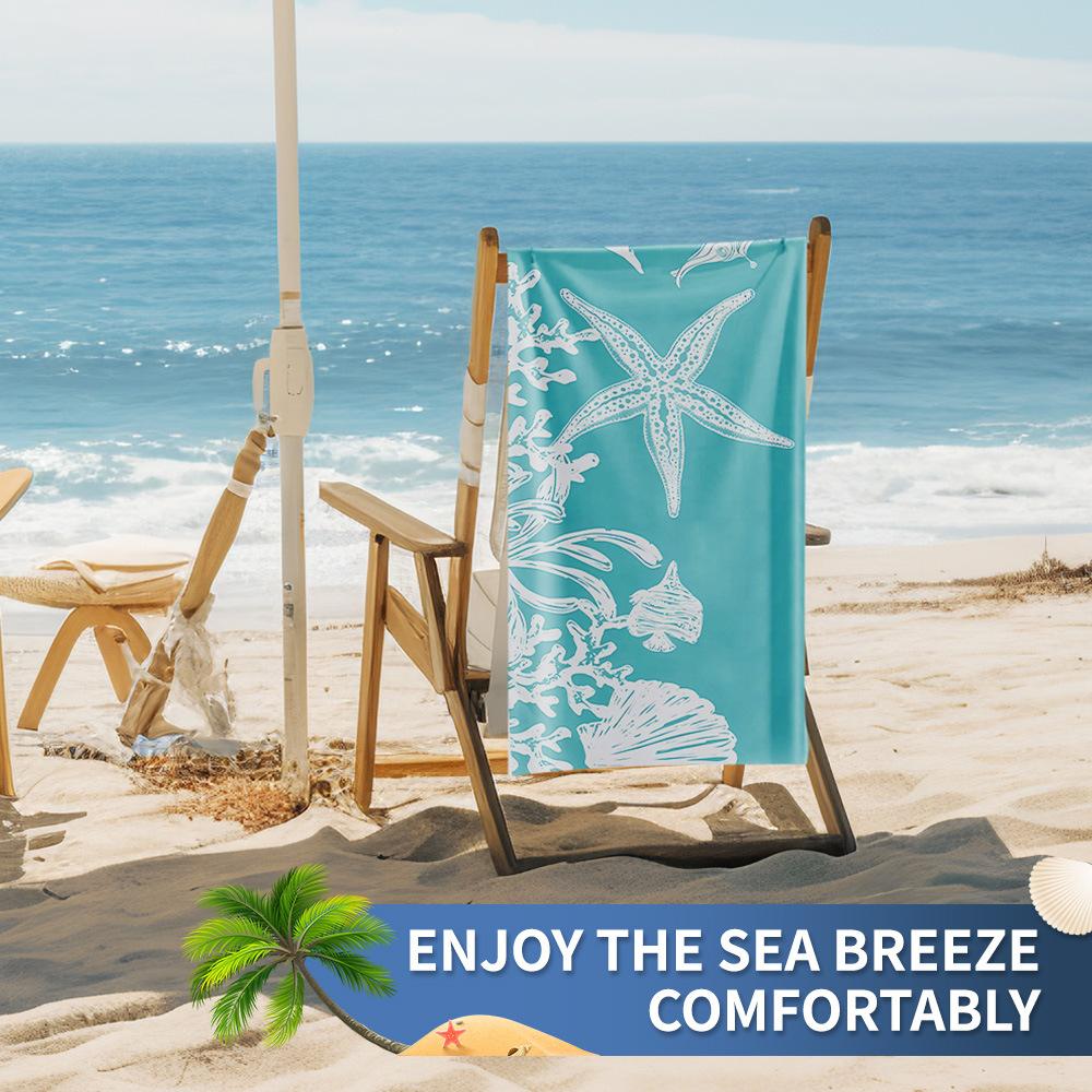 Super Soft Microfiber Marine Life Beach Towel Quick-Drying Sand-Free Travel Yoga Camping Swimming