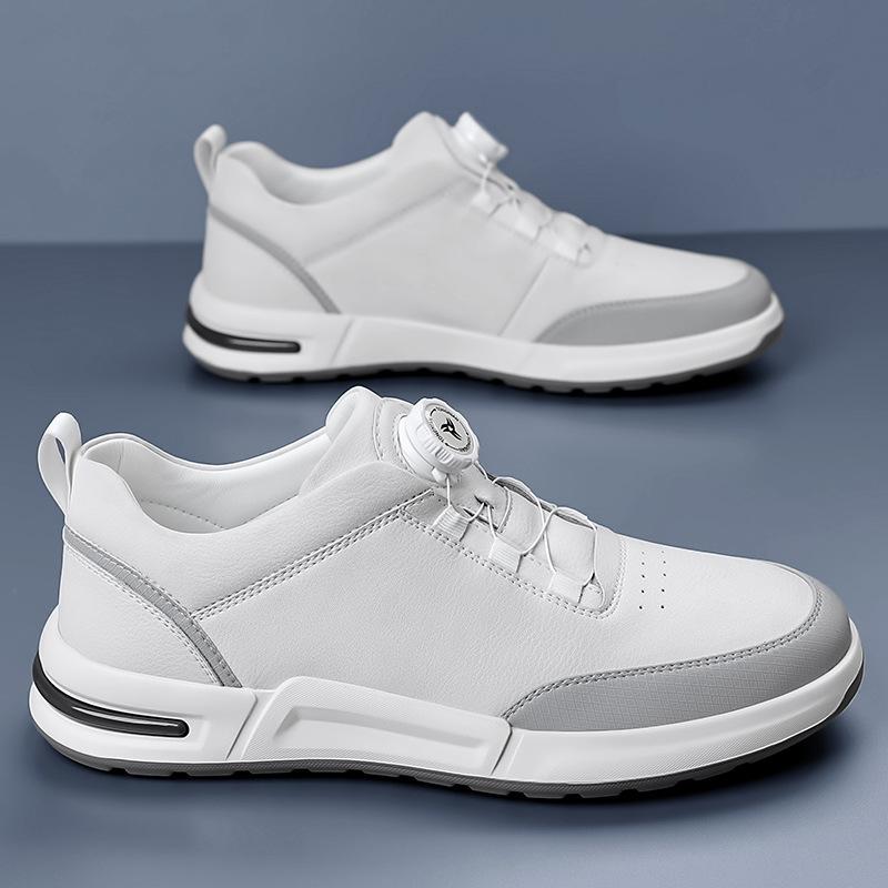 Little White Shoes New Men's Casual Leather Sports Versatile Board Shoes Trendy Shoes