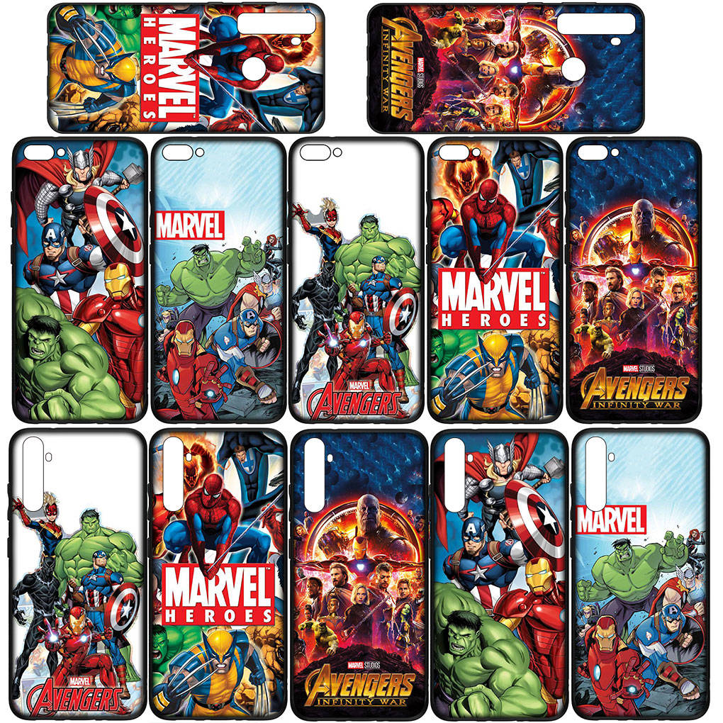 Cover for iPhone 16 15 Xiaomi Redmi Note 14 13 12 11 Pro Max X 16e Samsung Galaxy S25 S24 S23 Moto OPPO Huawei Hulk Marvel Spider Iron Man Phone Case