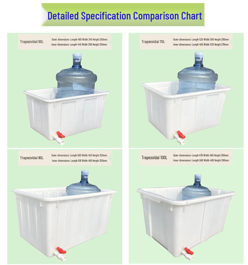 Durable Rectangular Aquaculture Tank with Drainage & Net Cover for Home Fish and Turtle Raising