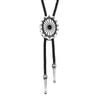 JMXD Turquoise Bolo Tie Long Necklace Celtic Pattern HipHop Street Style Fashion Accessory Statement Pendant for Men
