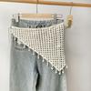 Handwoven Fringe Waistband Hollow-Out Trim Butt Curtain Jeans New Waist Hip Wrap  Fashion Accessory
