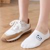 10Pairs Thin Women Invisible Socks Sweet Bear White Socks Breathable Cute Boat Socks  Streetwear