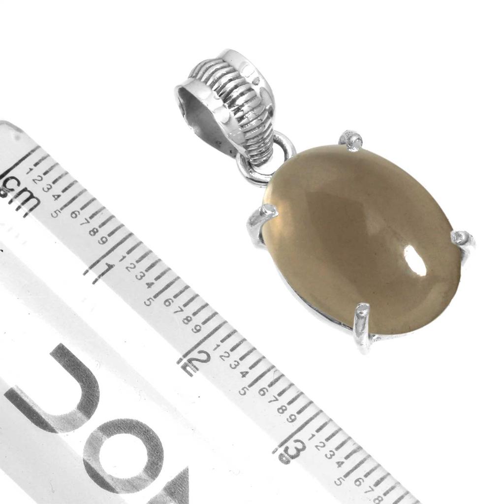 925 Sterling Silber Anhänger Damen Edelstein Handgefertigter Schmuck Muttertagsgeschenk Malachit Mondstein Rosenquarz Roter Stein Rauchtopas Tigerauge Vintage