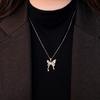 Korean Zircon Butterfly Pendant Necklace: Elegant and Versatile Accessory for Women