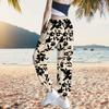 Women's Casual Fashion Print Straight Leg Pants Pants With Pockets