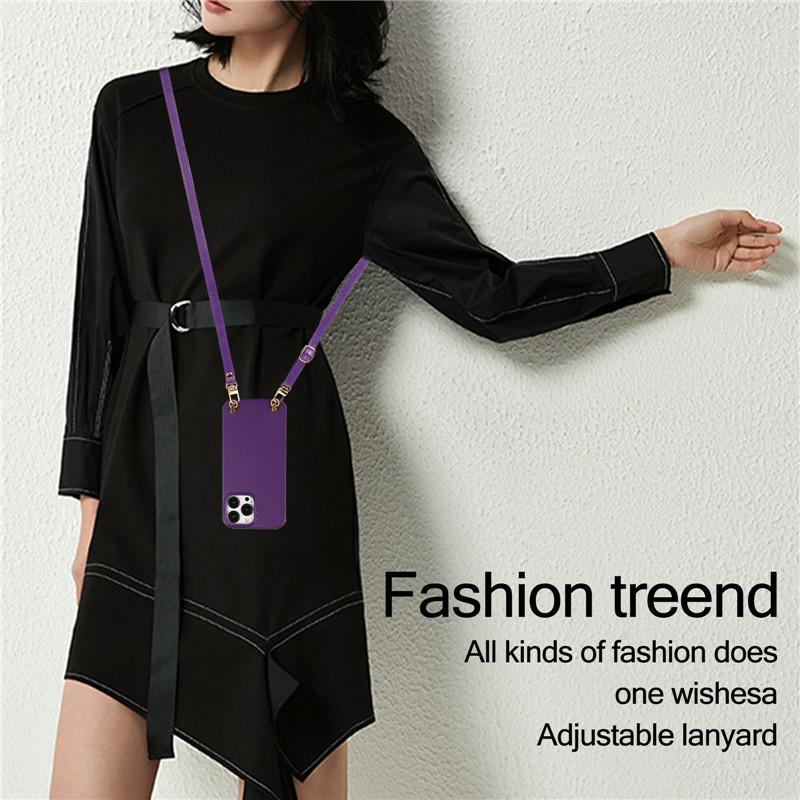 Applicable to Apple 14 mobile phone case Apple 13 lychee pattern leather case diagonal span iPhone14 mobile phone case leather Japan and South Korea