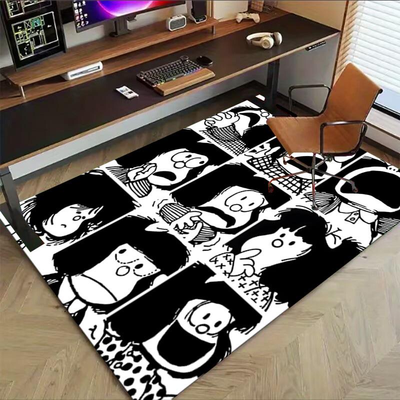 1PC Mafalda Extra Large Non Slip Floor carpet, Office, family, bedroom Large Area Rug Indoor Rugs, Vibrant Colors