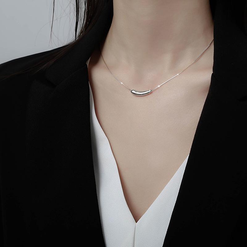 

Корейское маленькое ожерелье из титановой стали с подвеской в виде баклажана - модное ожерелье 2021 года в виде ключицы с дизайном в виде капли воды для женщин, идеальный подарок для девушки