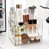 1pc Transparent Acrylic Cosmetic Storage Rack Threelayer Snap Detachable Handheld Cosmetic Container Skincare Desktop Organizer