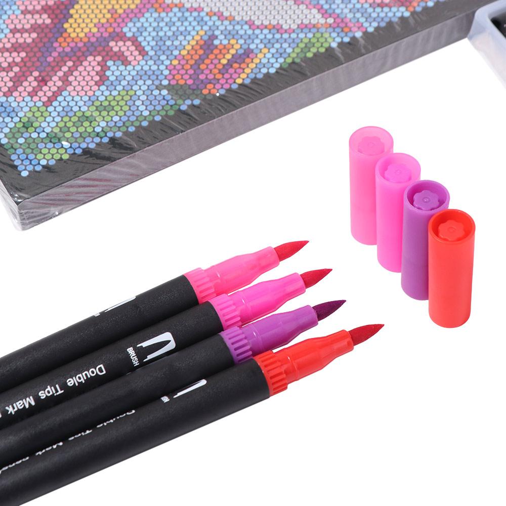 Cartoon Activity Color Painting Book Paper DIY Double-Sided Watercolor Pencil Digital Filling Quick-drying Paint By Numbers
