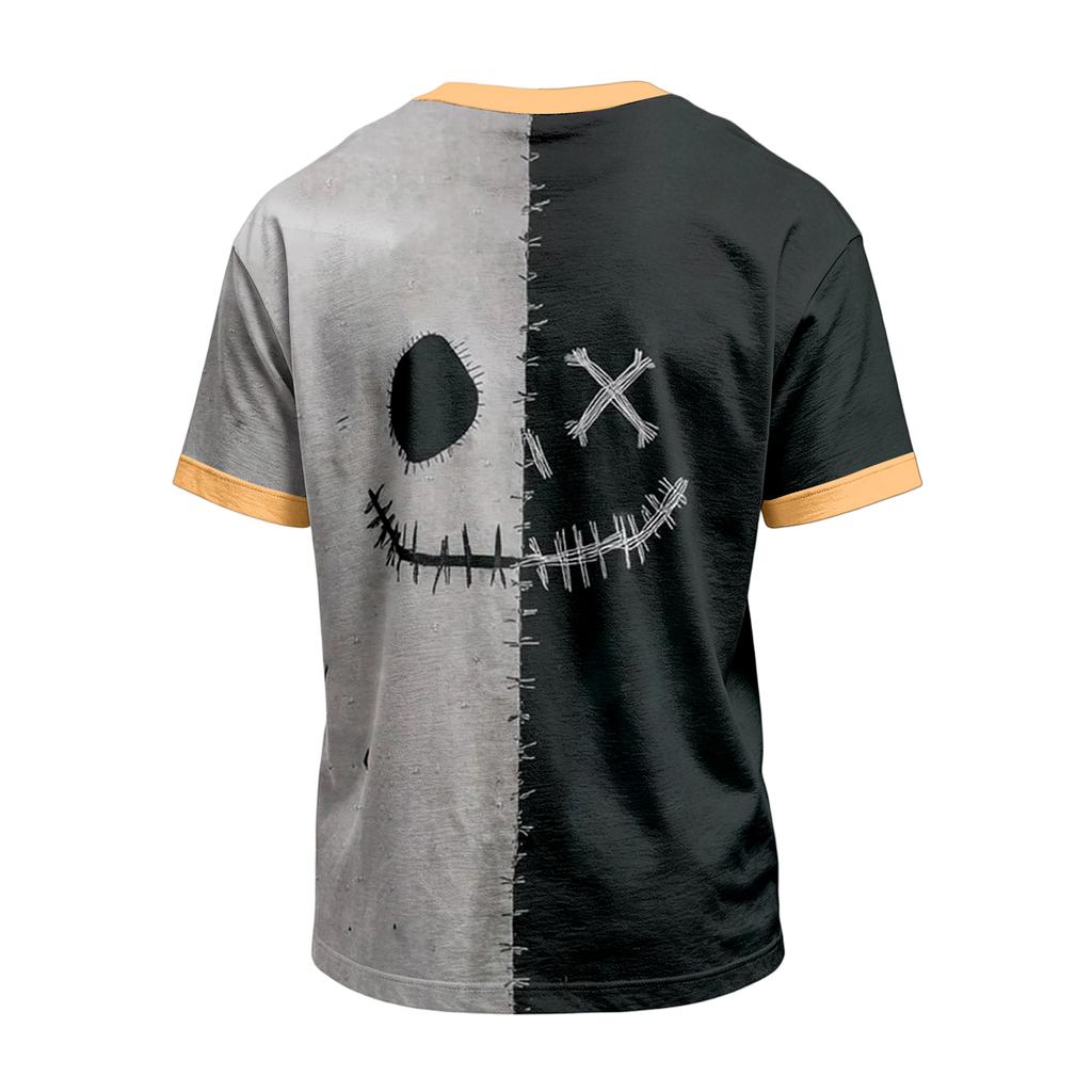 Men's Short Sleeve Halloween Print T-Shirt Casual Fashion Top