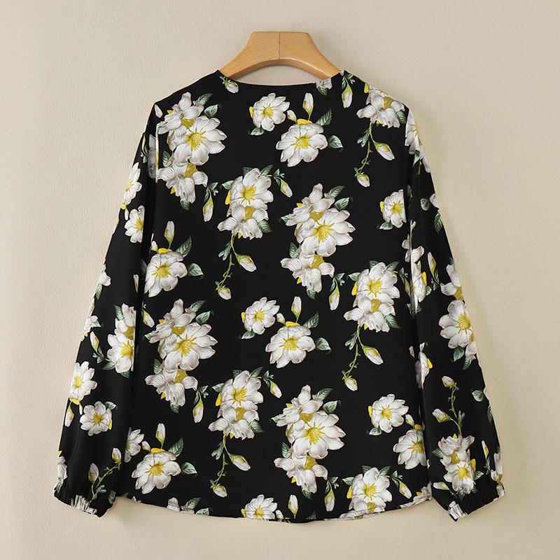 ZANZEA Women Floral Print Casual Round Neck Long Sleeve Blouse