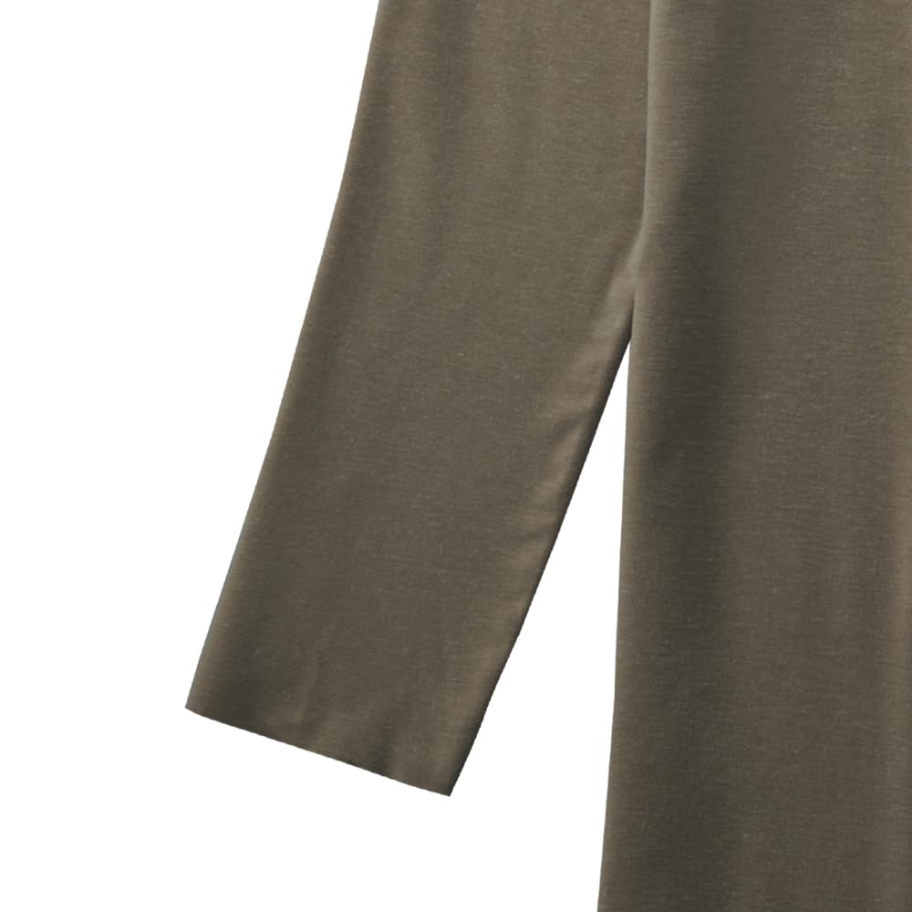 Gunze Long Sleeve ADVANCE LABEL Long Sleeve Deodorizing Rayon Brushed Fabric Made In Japan MA4109 [CUT OFF] U-Neck