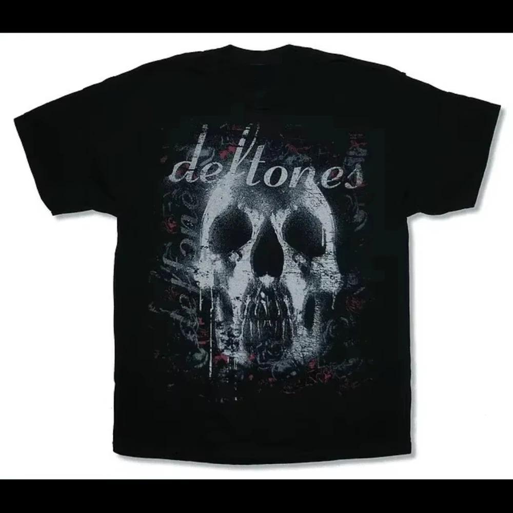 

2026 Deftones Band WHITE PONY Vintage Black T-Shirt Men Women T Shirt Loose Fitness Short Sleeve T-Shirts High Street Crew Neck XXXL