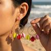 Tassel Starfish Dangle Earrings Bead Drop Earrings Fashion Jewelry Irregular Earrings  Party
