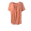 Summer Women's Pleated Square Neck Solid Color Loose Short Sleeve T-Shirt Top